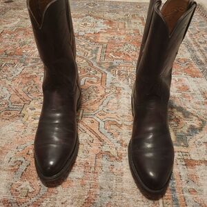 Lucchese Black Cherry Roper Cowboy Boots